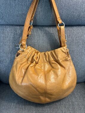 Aldo Tan Leather Shoulder Bag - Soft Gathered Hobo